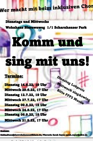 Komm und sing mit uns!